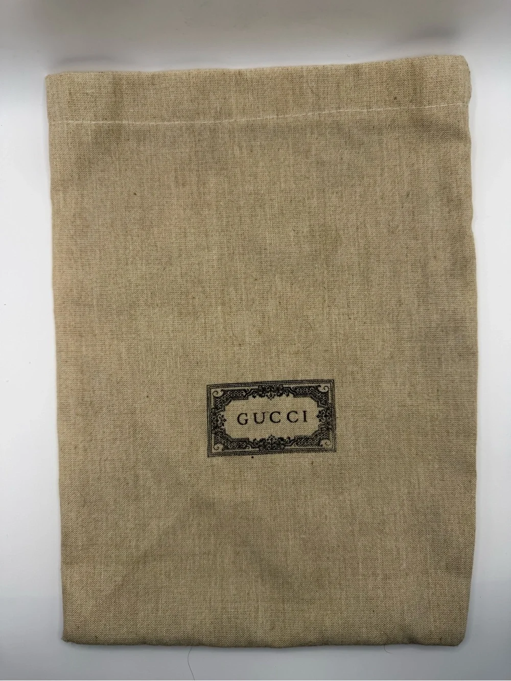 Gucci Beige Canvas Dust Bag with Logo